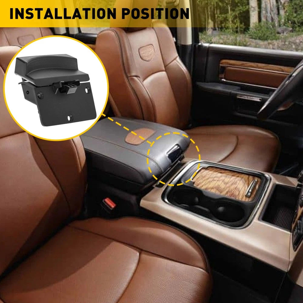 Center Console Armrest Latch For Dodge Ram 1500 2500 3500 2013-2018 5RQ83TX7AC A 6B93BC-57