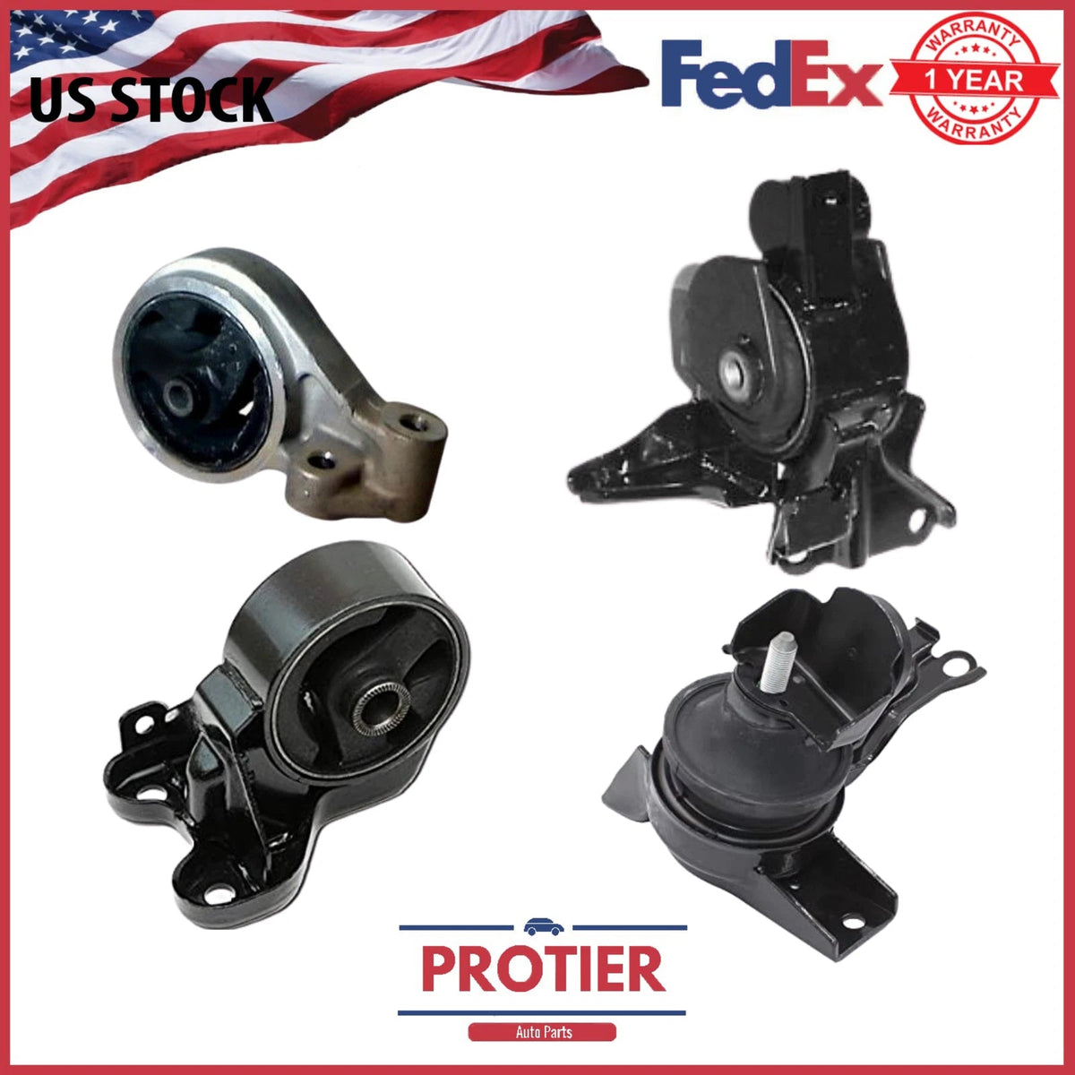 Motor & Trans Mount Set 4PCS for 2007-2009 Kia Spectra/ Spectra5 2.0L for Manual 6B93BC-57