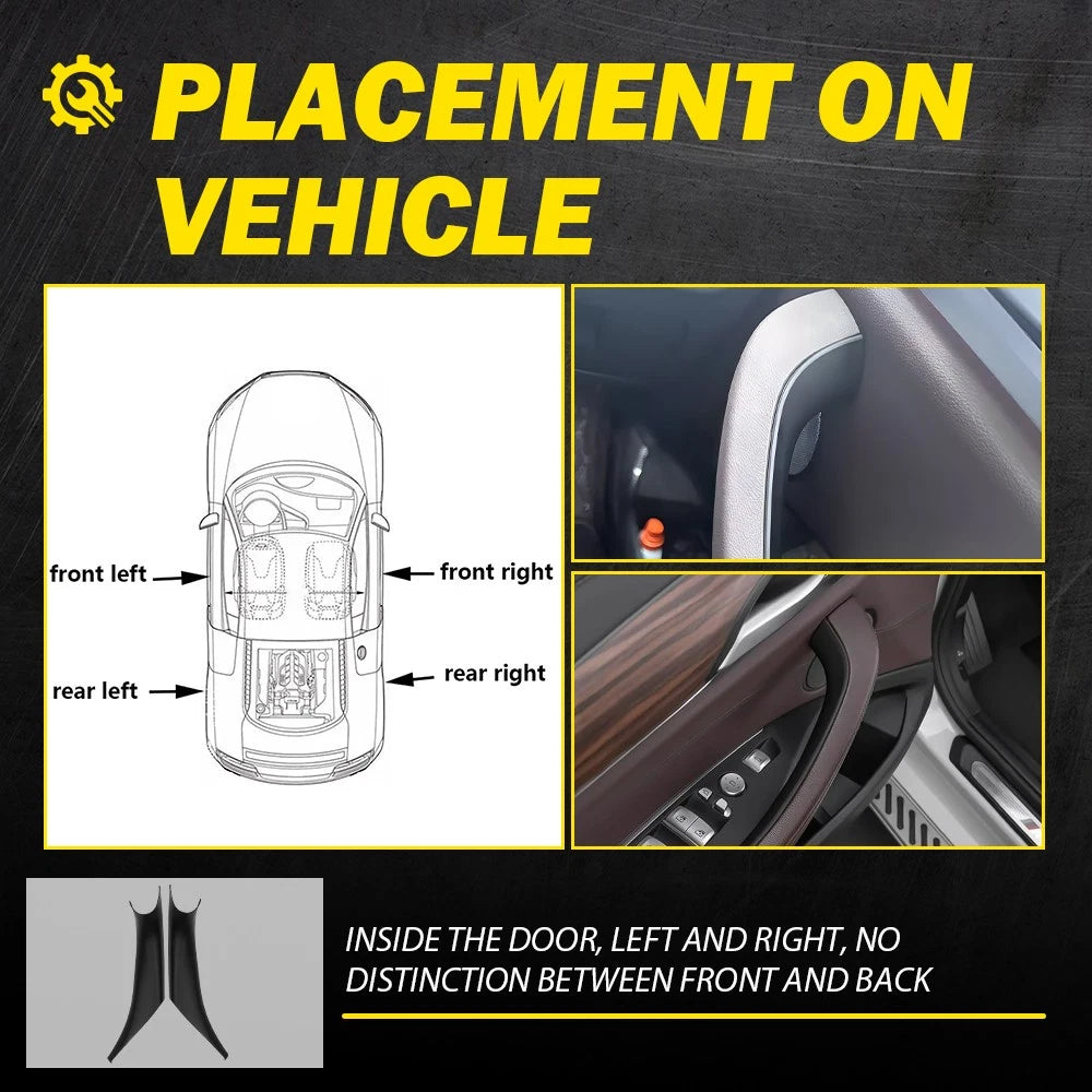 4X For BMW X3 G01 X4 G02 2018-24 Left Right Inner Door Handle Pull Trim Covers A 6B93BC-57