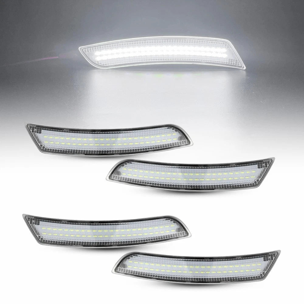 Fit 16-22 Chevy Camaro Side Clear Marker Lights LED Front&Rear Fender Lamp 4PCS 6B93BC-57