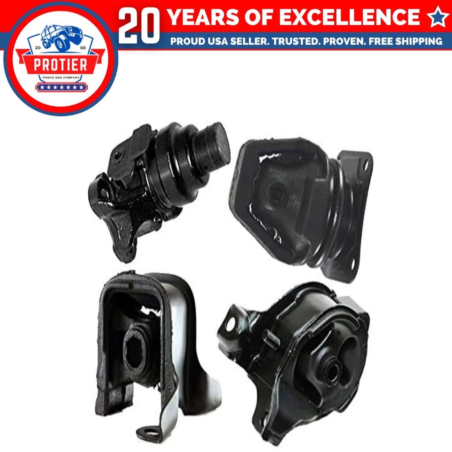 Fits 1994-1997 Honda Accord EX 2.2L w/MANUAL Motor & Trans Mount Set 4pcs : 6B93BC-57