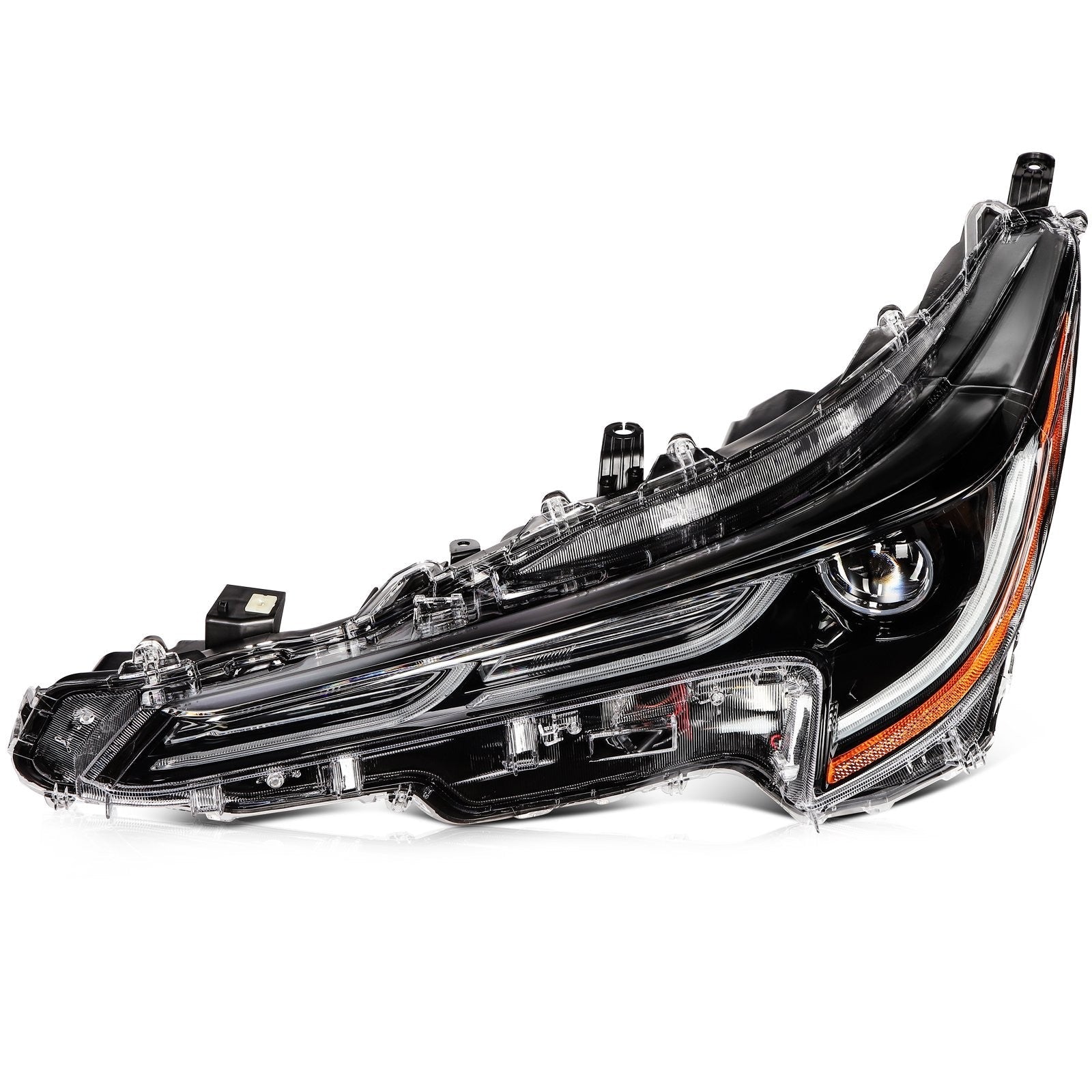 Pair LED Headlights Assembly For 2019-2022 For Corolla SE XLE XSE Black Amber 6B93BC-57