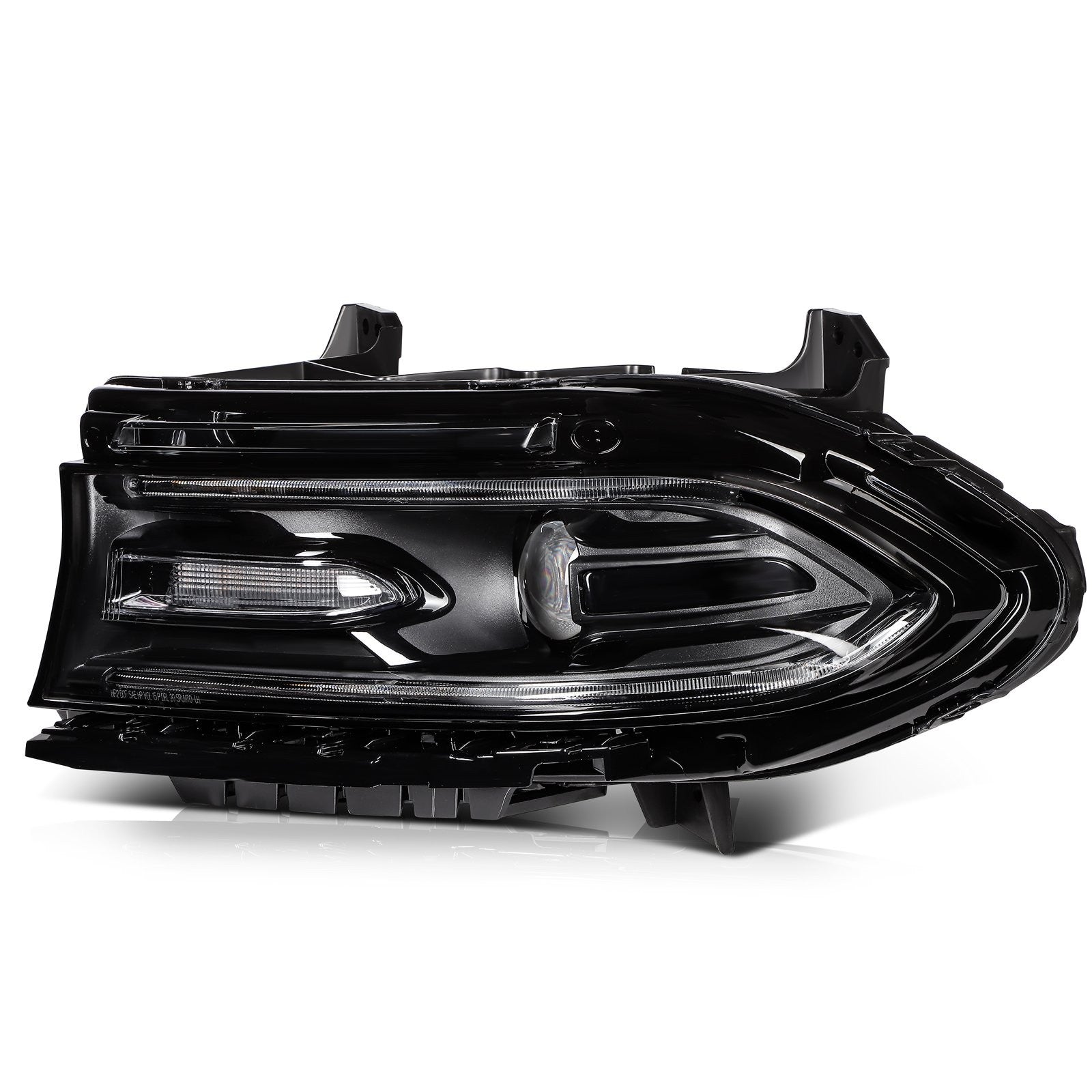 ECCPP Halogen Headlights Assembly For Dodge Charger 2015-2021 Pair Kit Black 6B93BC-57