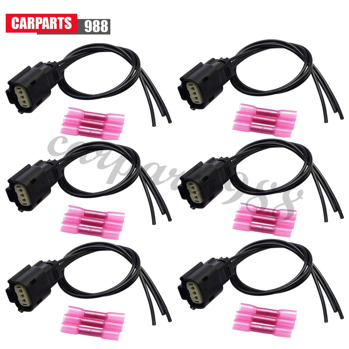 6Pcs Ignition Coil Connector Plug For Ford Flex F150 Explorer V6 V8 9U2Z14S411EA 6B93BC-57