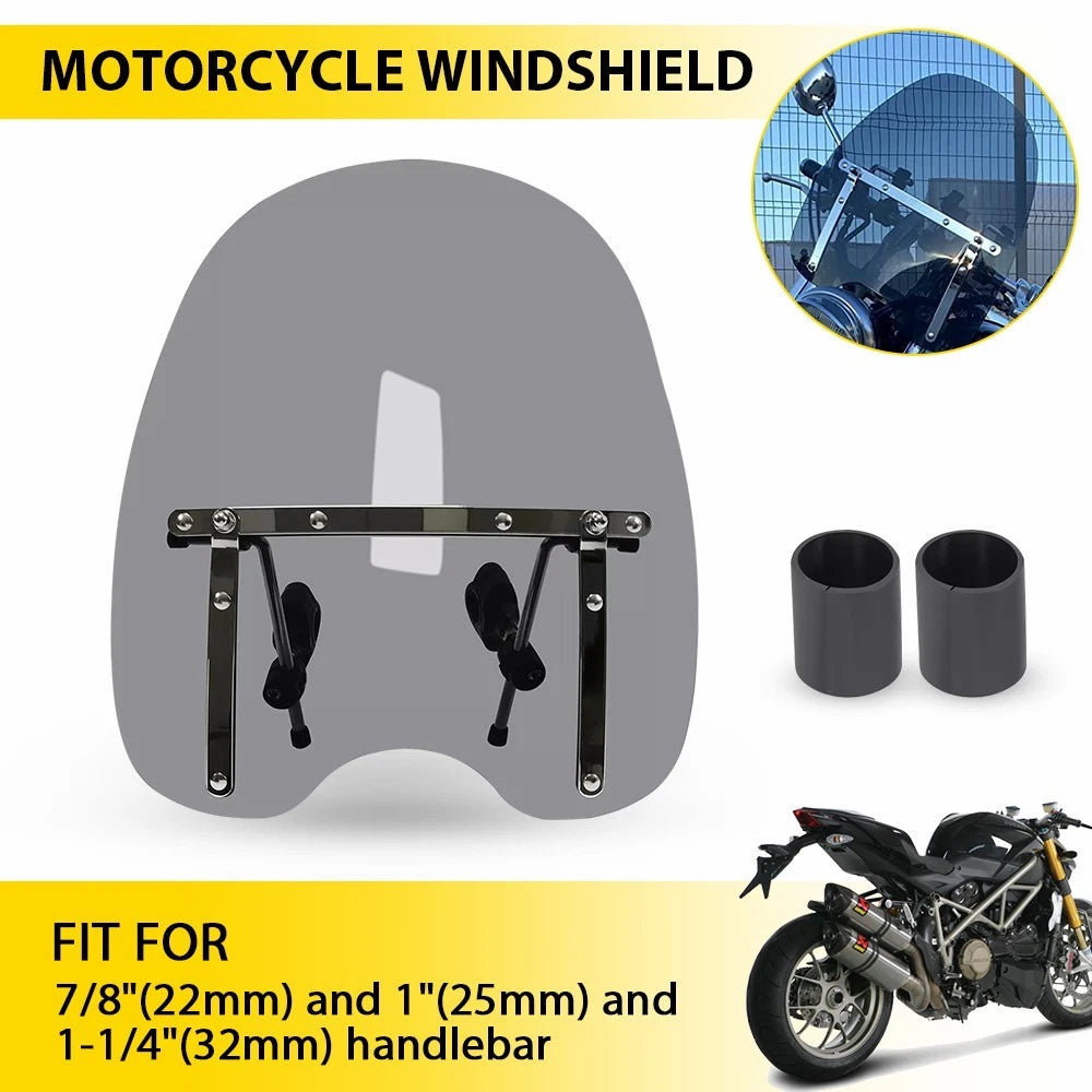 Large Smoke Windshield for Honda Magna Shadow Spirit Sabre 600 750 19"x17" EOA 6B93BC-57