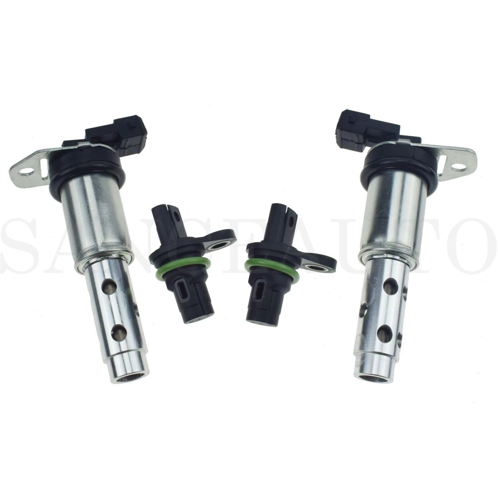 Camshaft Position Sensor & Variable Valve Timing Solenoid 4PCS For BMW N51 N52 6B93BC-57
