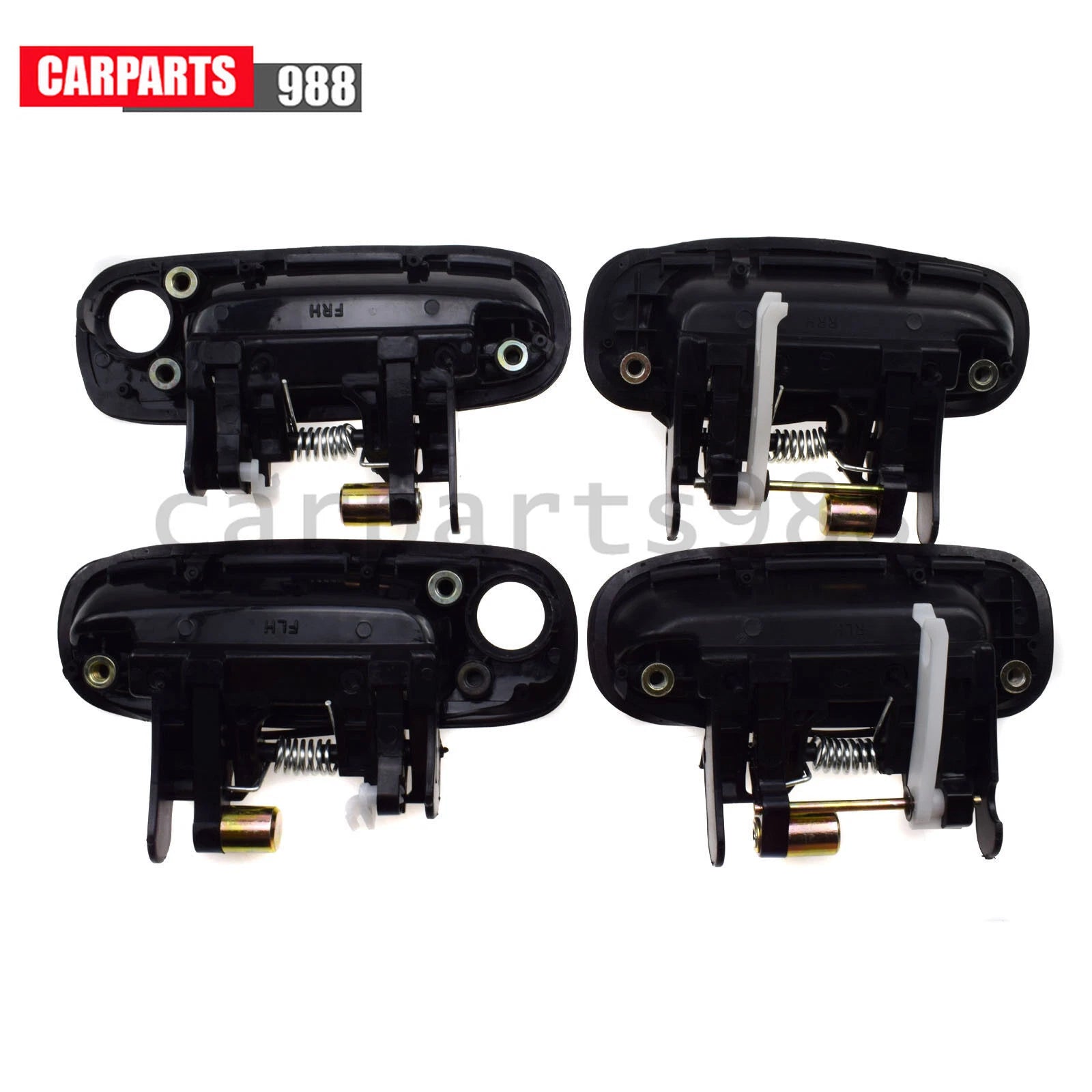 8Pcs Outer & Inner Door Handle Black For 1998-02 Toyota Corolla Prizm 6921002040 6B93BC-57