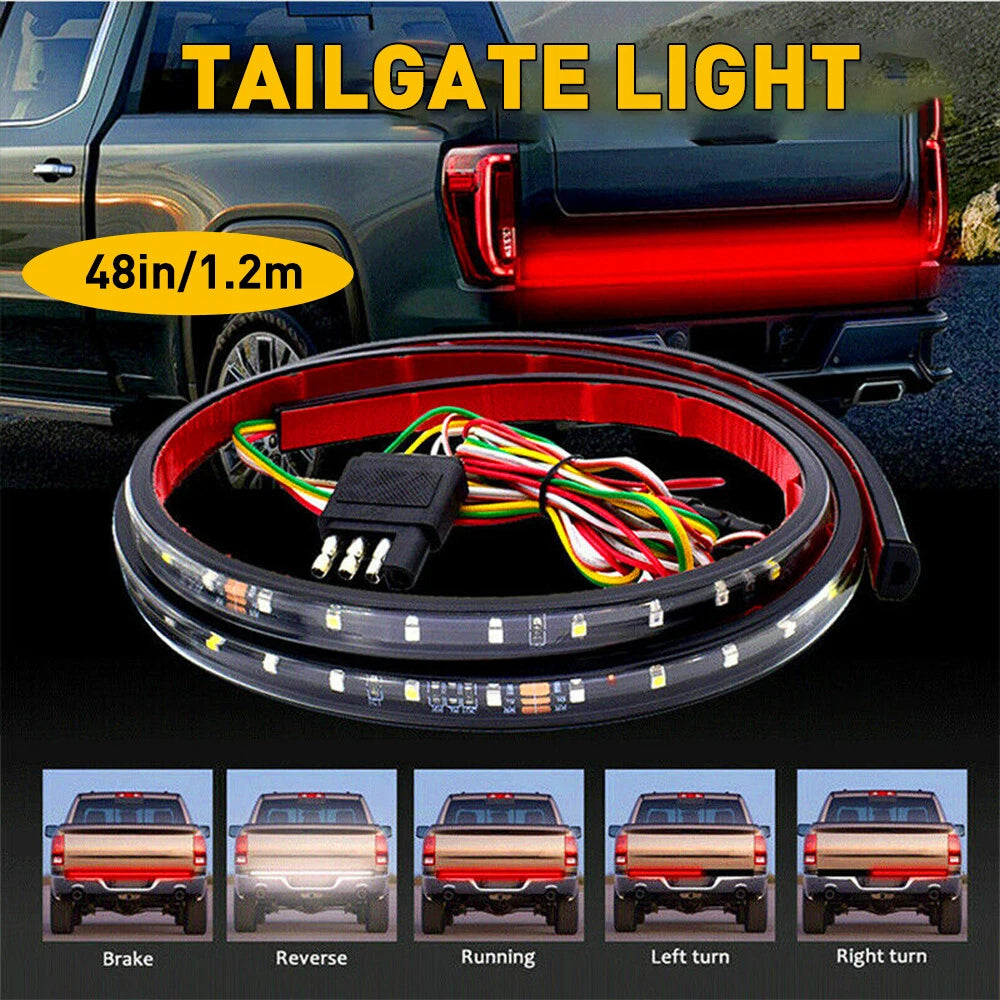 48" Truck inch Tailgate LED Light Bar Brake Reverse Turn Signal Stop Tail Strip 6B93BC-57