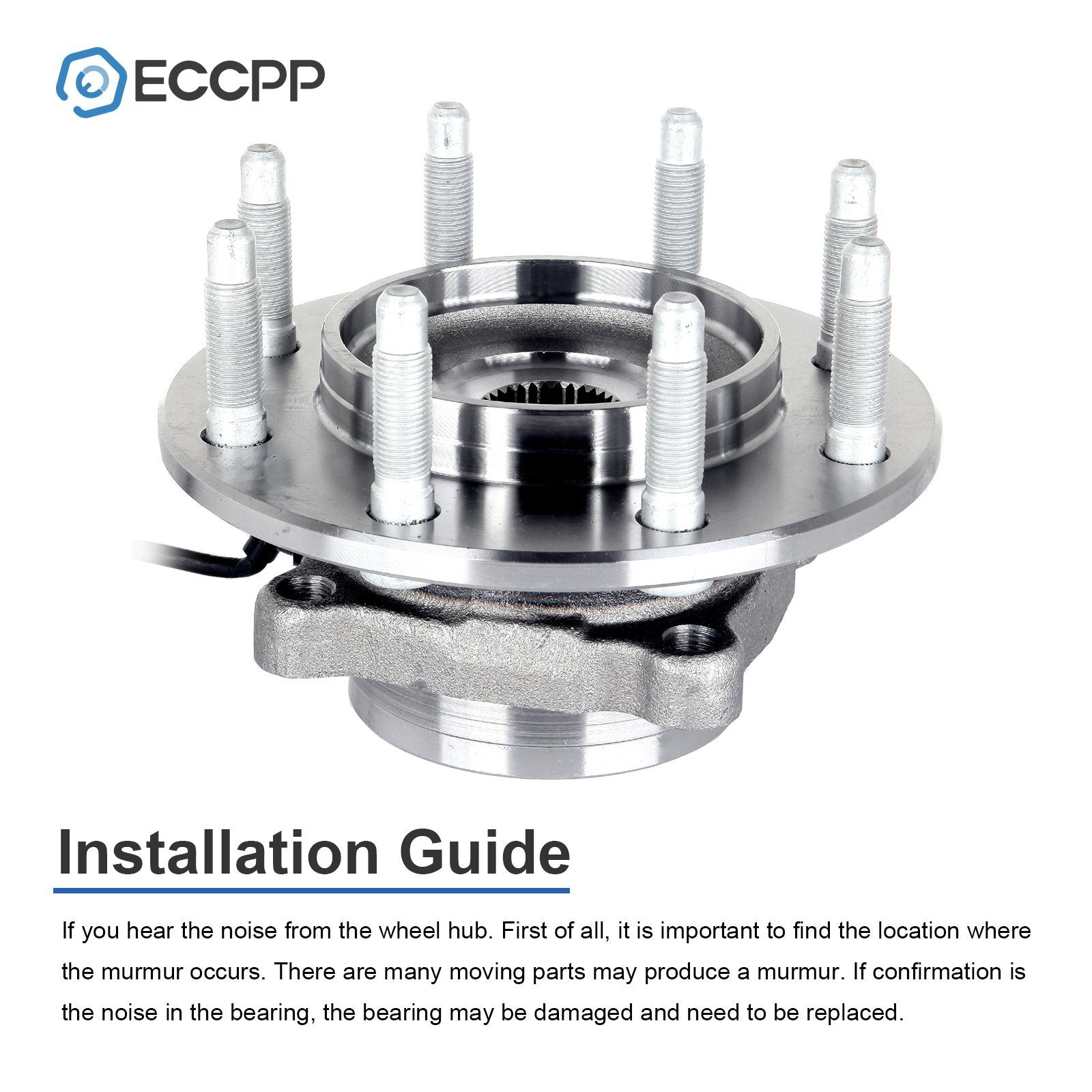 2 Front Wheel Hub Bearings Assembly For 2001-2006 Chevrolet Silverado 2500HD 4WD 6B93BC-57