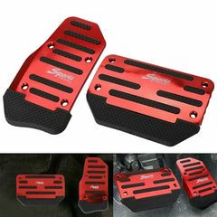 Universal Non-Slip Automatic Gas Brake Foot Pedal Pad Cover Car Accessories RED 6B93BC-57