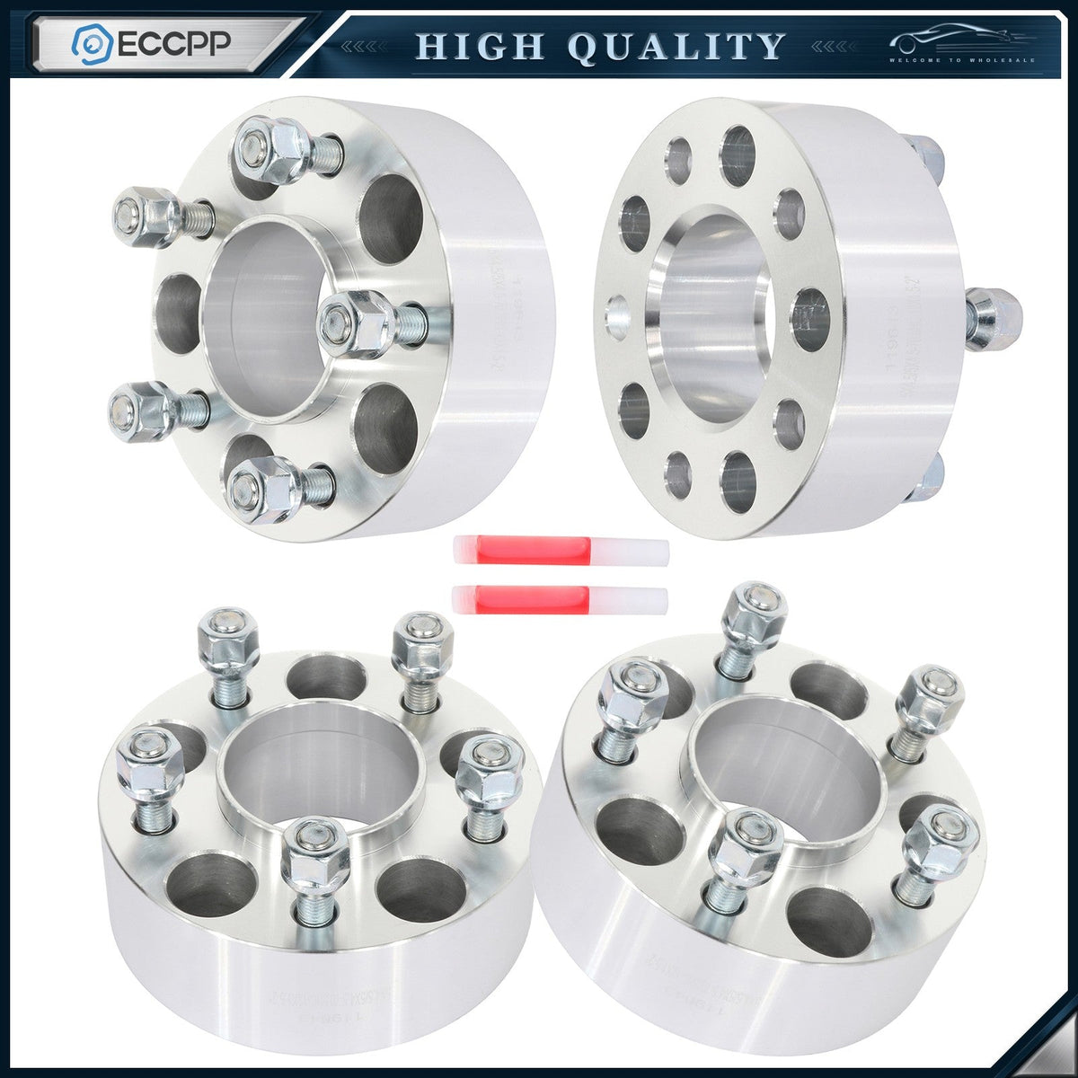 4 Pcs 2" 5x4.5 Hub Centric Wheel spacers 12x1.5 For Ford Ranger Explorer Mustang 6B93BC-57