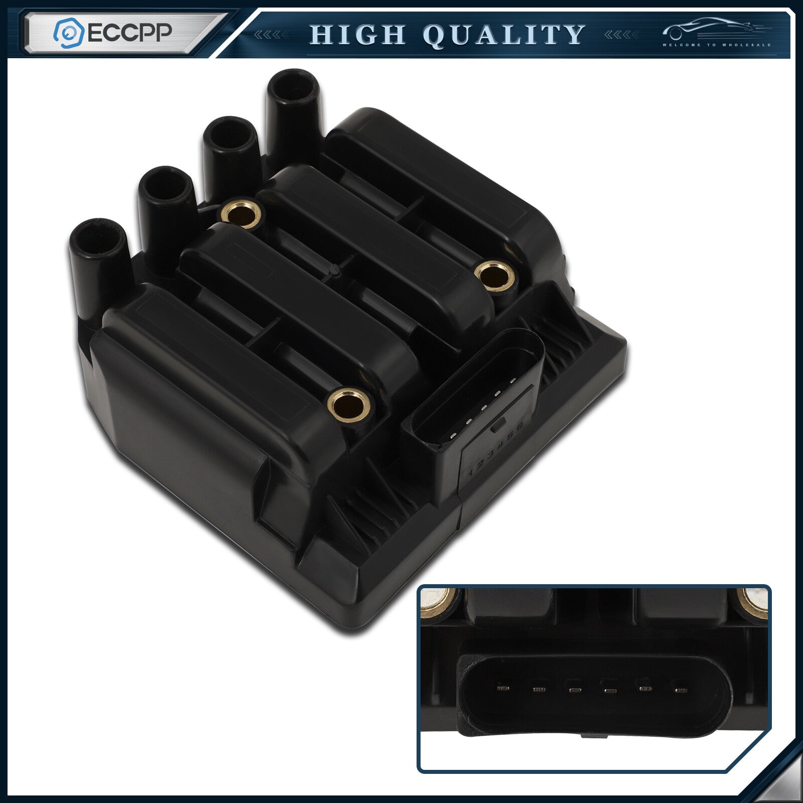 ECCPP Ignition Coil For L4 2.0L 1998-2005 VW Beetle 2001-2006 Golf 01-05 Jetta KOEEP