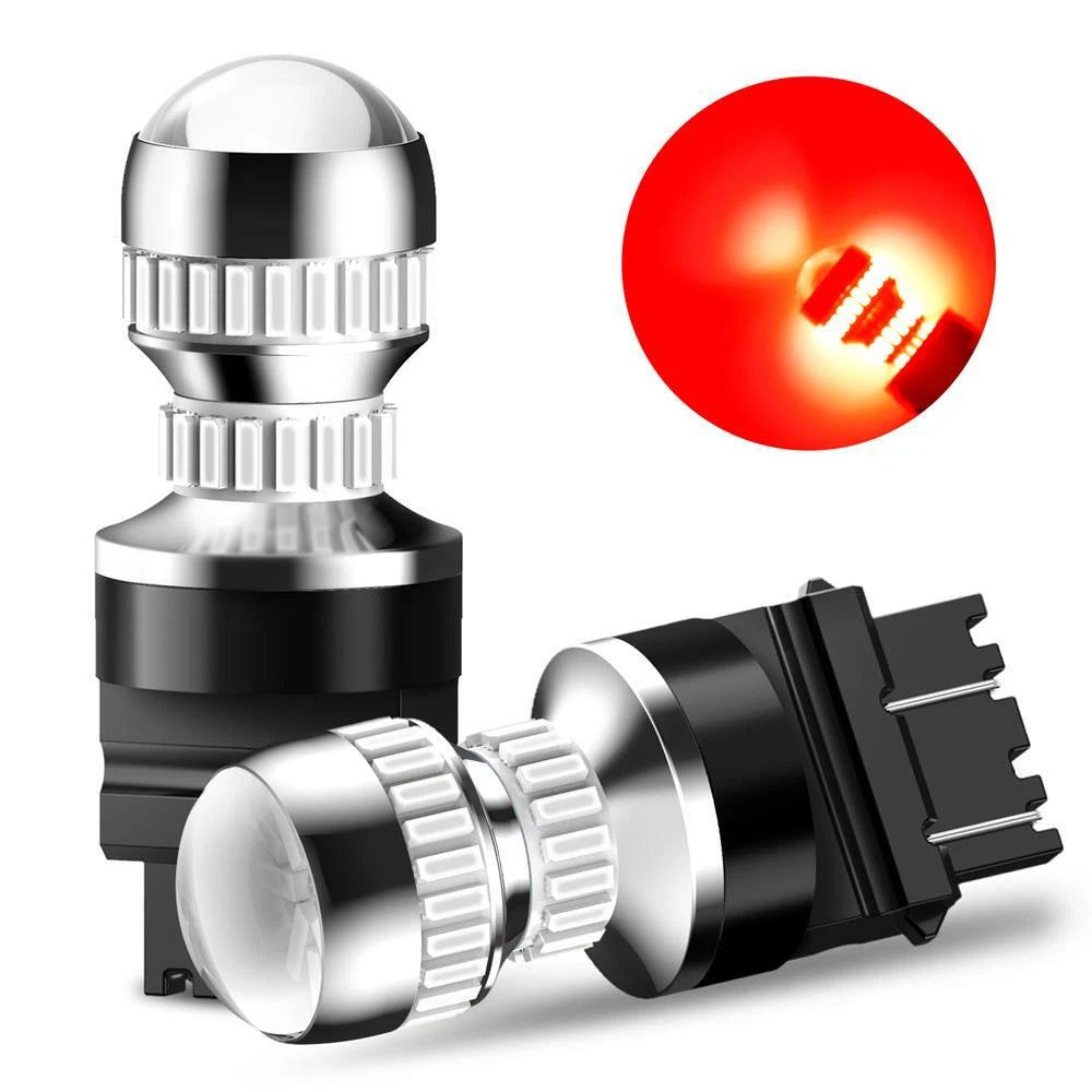 2X AUXITO 3156 3157 4057 LED Break Tail Light Stop Singal Bulb RED Light 54H EA AUXITO