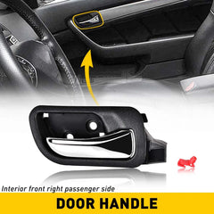 Black Interior Door Handle For 2003-2007 Honda Front Accord Passenger Plastic EA 6B93BC-57