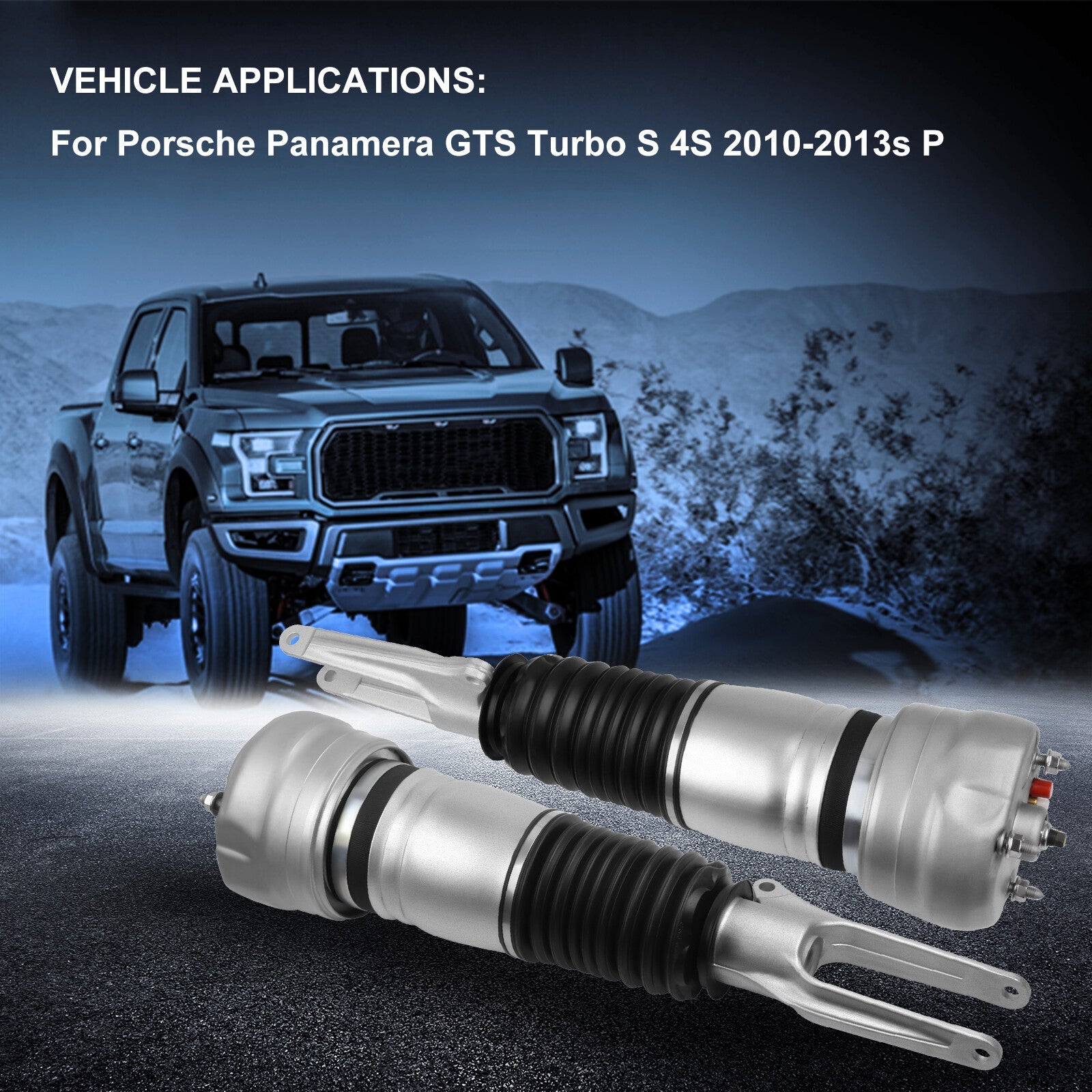 For Porsche Panamera GTS Turbo S 4S 2010-2013 Front Air Suspension Shocks Pair 6B93BC-57