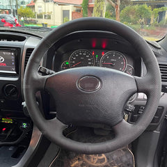 Steering Wheel Wrap For Toyota Tacoma 2005-2011 Black Perforated Leather Cover