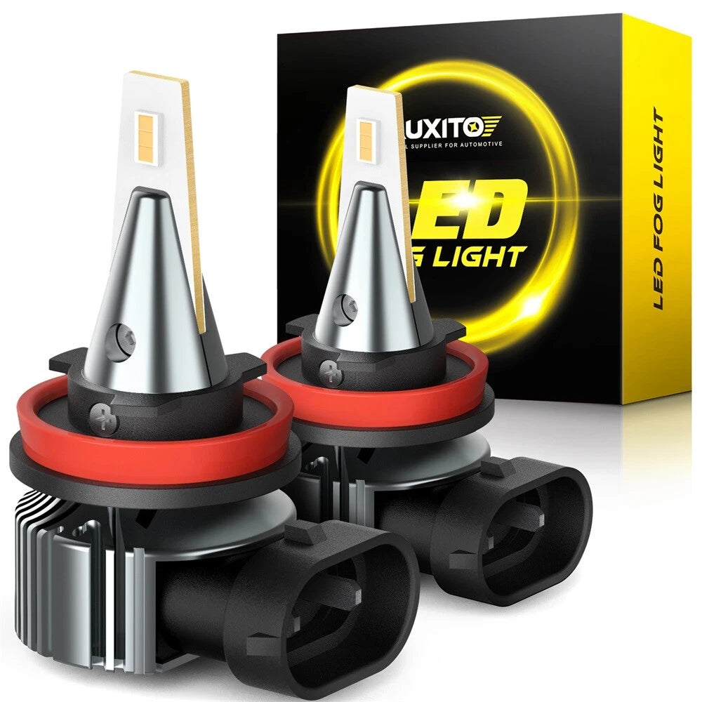 AUXITO H11 H8 LED Driving Fog Light Bulb Super Bright 3000K Golden Yellow I9 EOA AUXITO