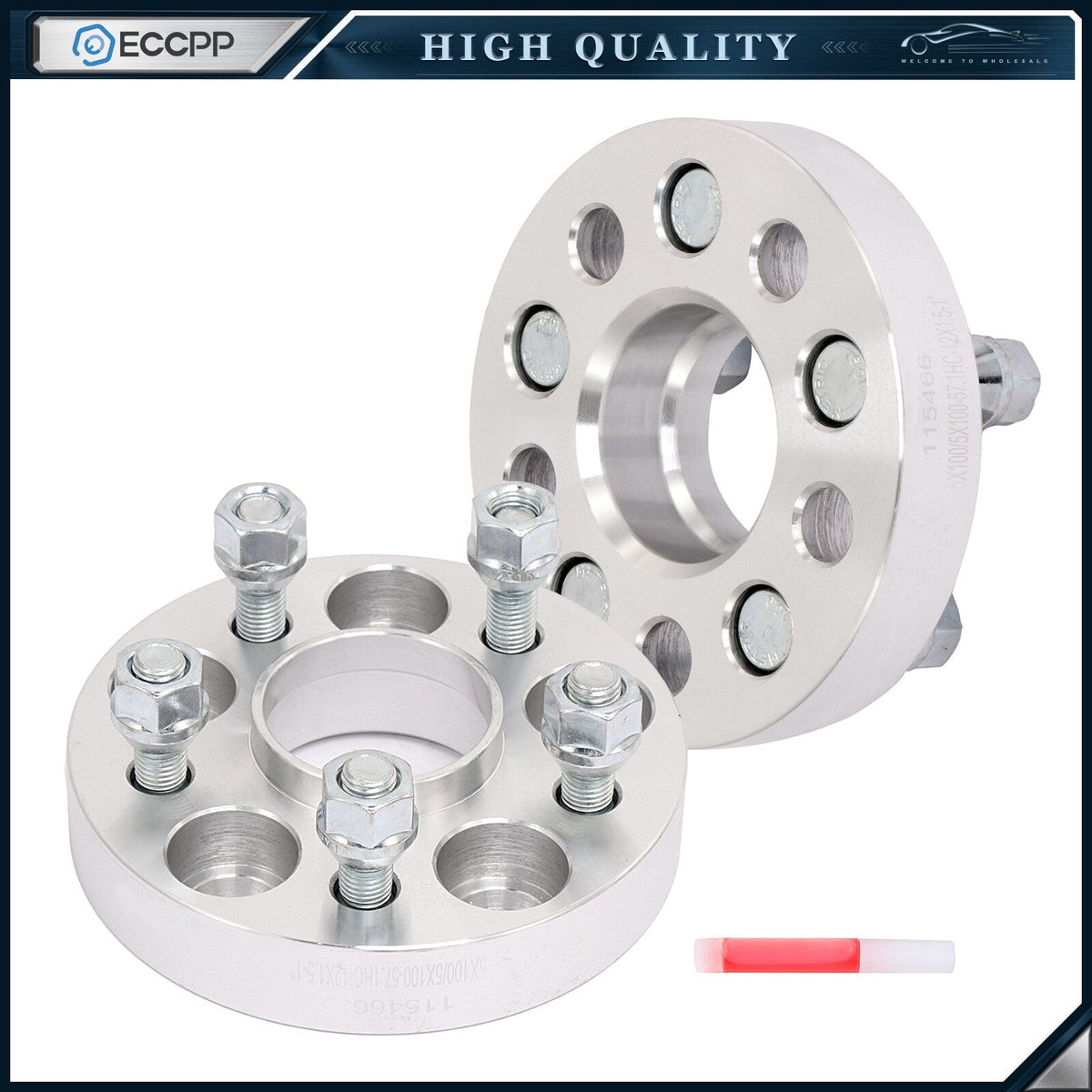 2P 1" 5x100 Hub Centric Wheel Spacers For Chrysler PT Cruiser Sebring Dodge Neon 6B93BC-57