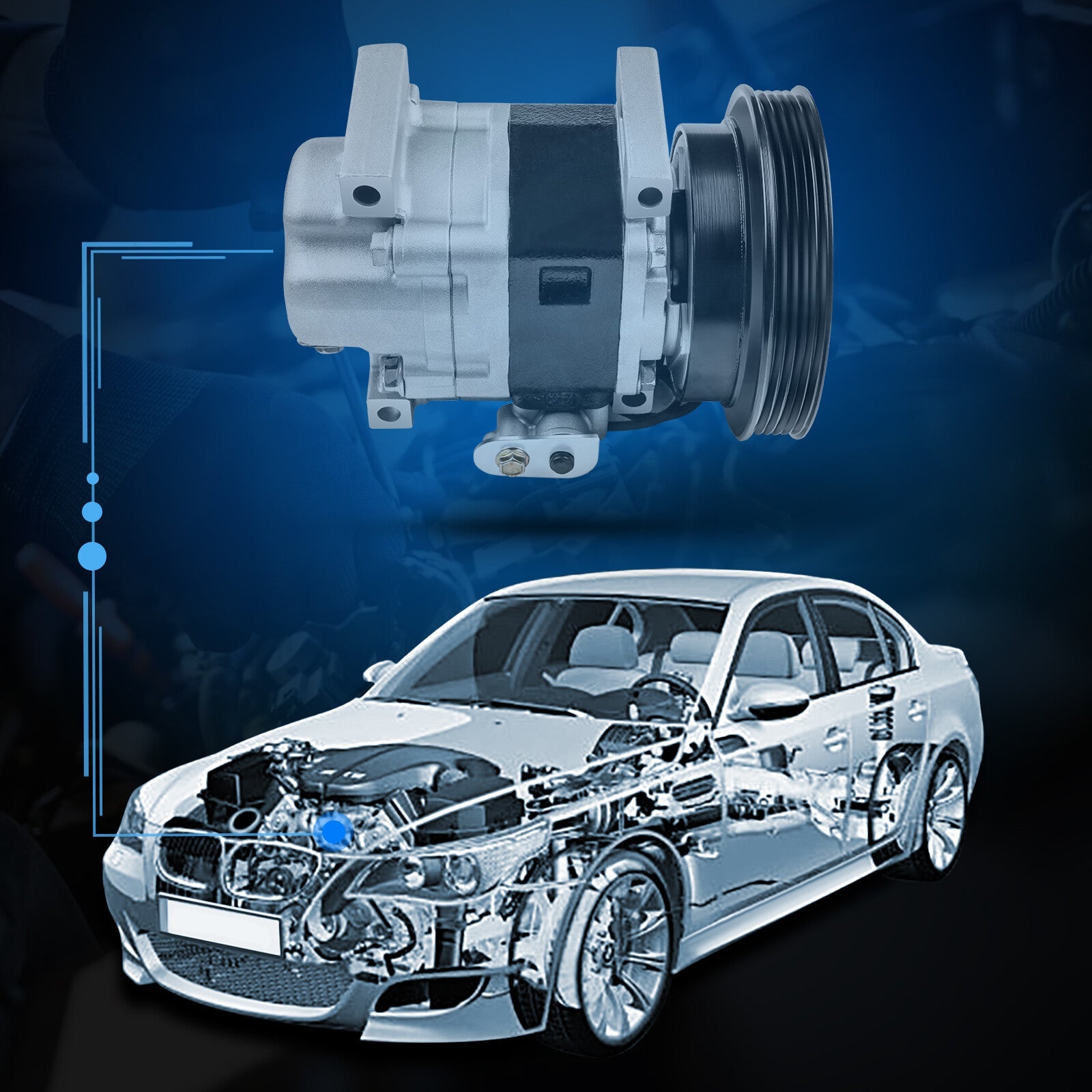 ECCPP A/C AC Compressor For 2001-2003 Mazda Protege 2002 Protege5 2.0L 6B93BC-57