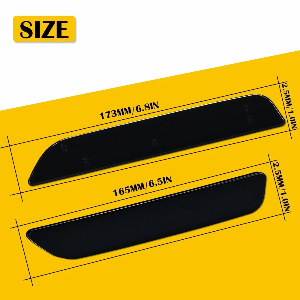 4pcs for 10-14 Ford Mustang Side Marker Light White LED Front + Rear Bumper Lamp 6B93BC-57
