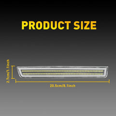 For 2015-2022 Dodge Challenger Rear White Bumper Side Marker Lamps Lights 6B93BC-57