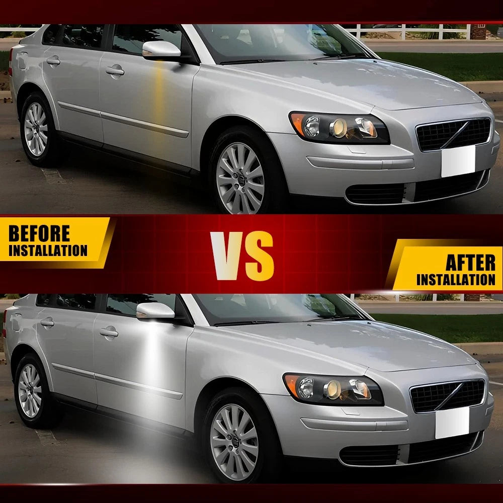 White LED Side View Under Mirror Puddle Light for Jaguar XF 2009-21/XK 2006-14 A 6B93BC-57