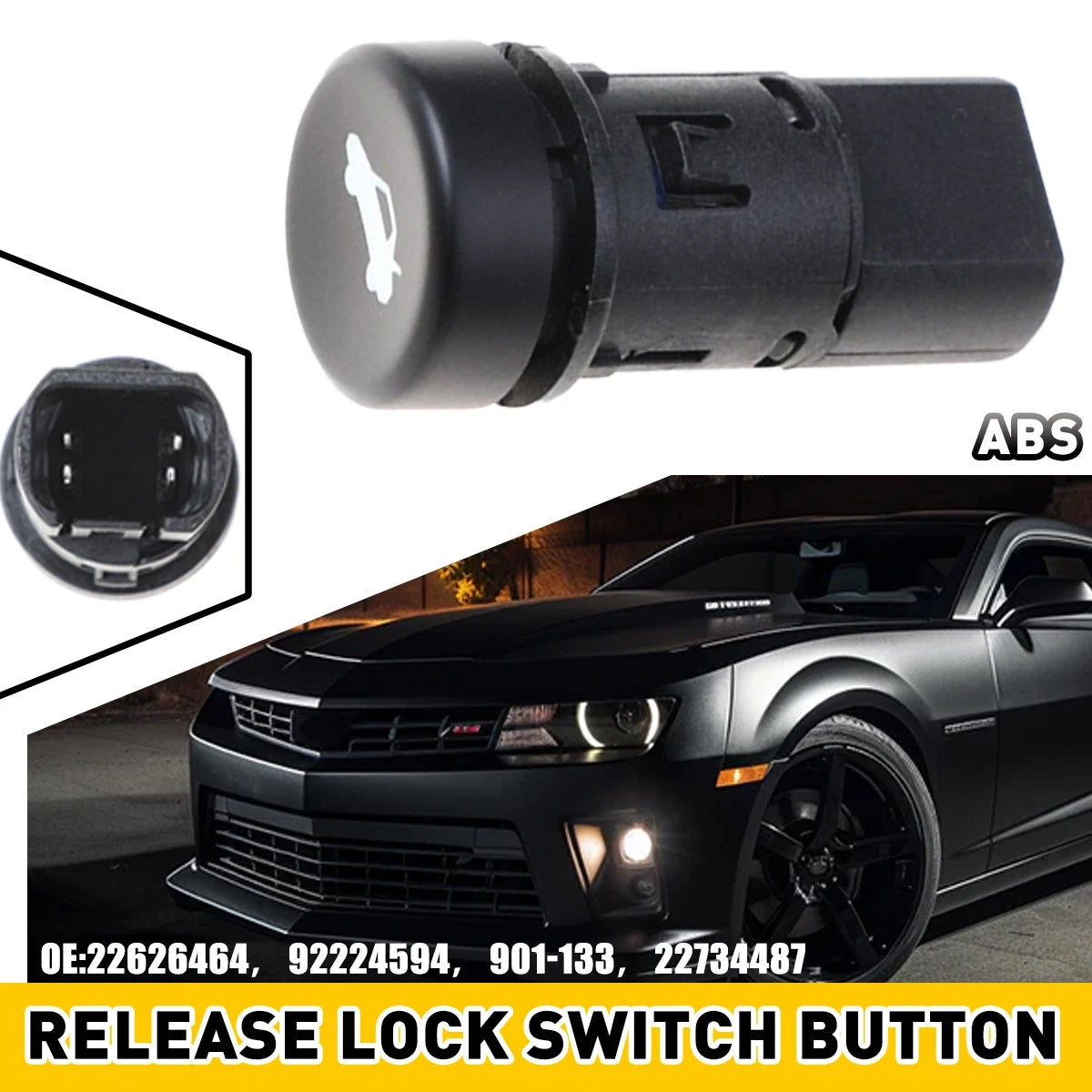 Trunk Release Lock Switch Button for 2010-2015 Chevy Camaro 3.6L 6.2L 7.0L EOA 6B93BC-57
