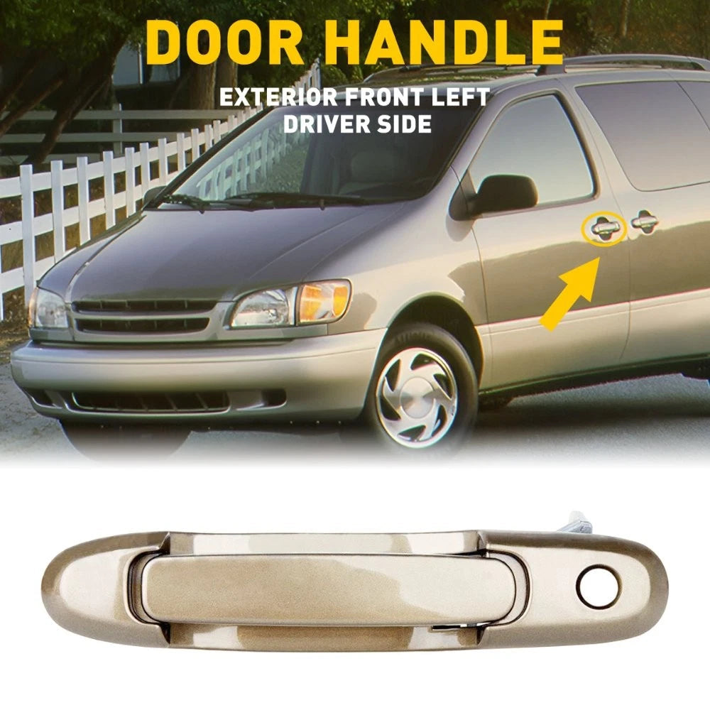 Door Handle For 1998-03 Toyota Sienna Van Front Outer Left Driver Side Beige EOA 6B93BC-57