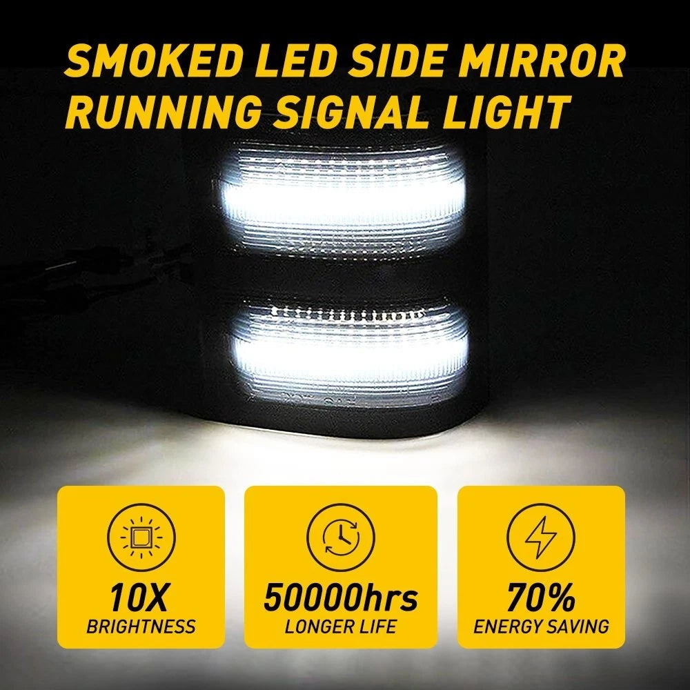 Switchback LED Side Mirror Marker Light For 08-16 Ford F250 F350 Super Duty EOA 6B93BC-57