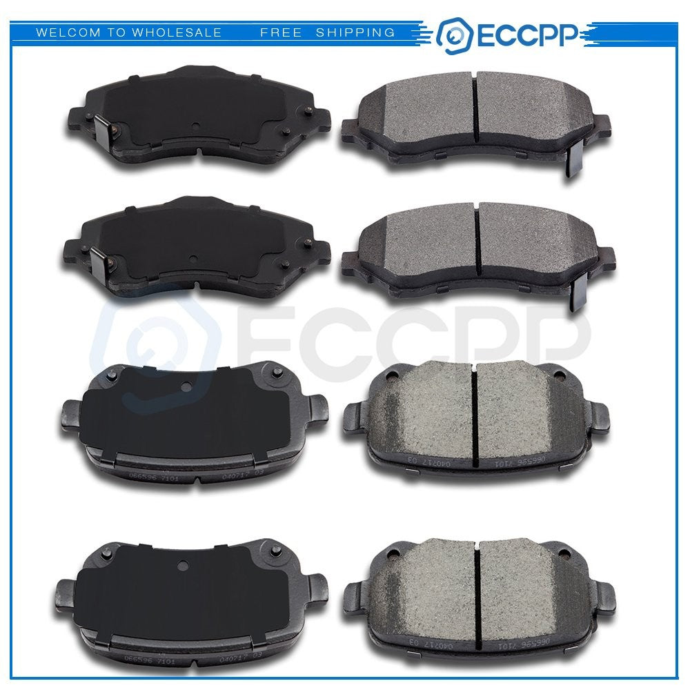 Front And Rear Ceramic Performance Brake Pads For Chrysler Dodge Ram Volkswagen 6B93BC-57