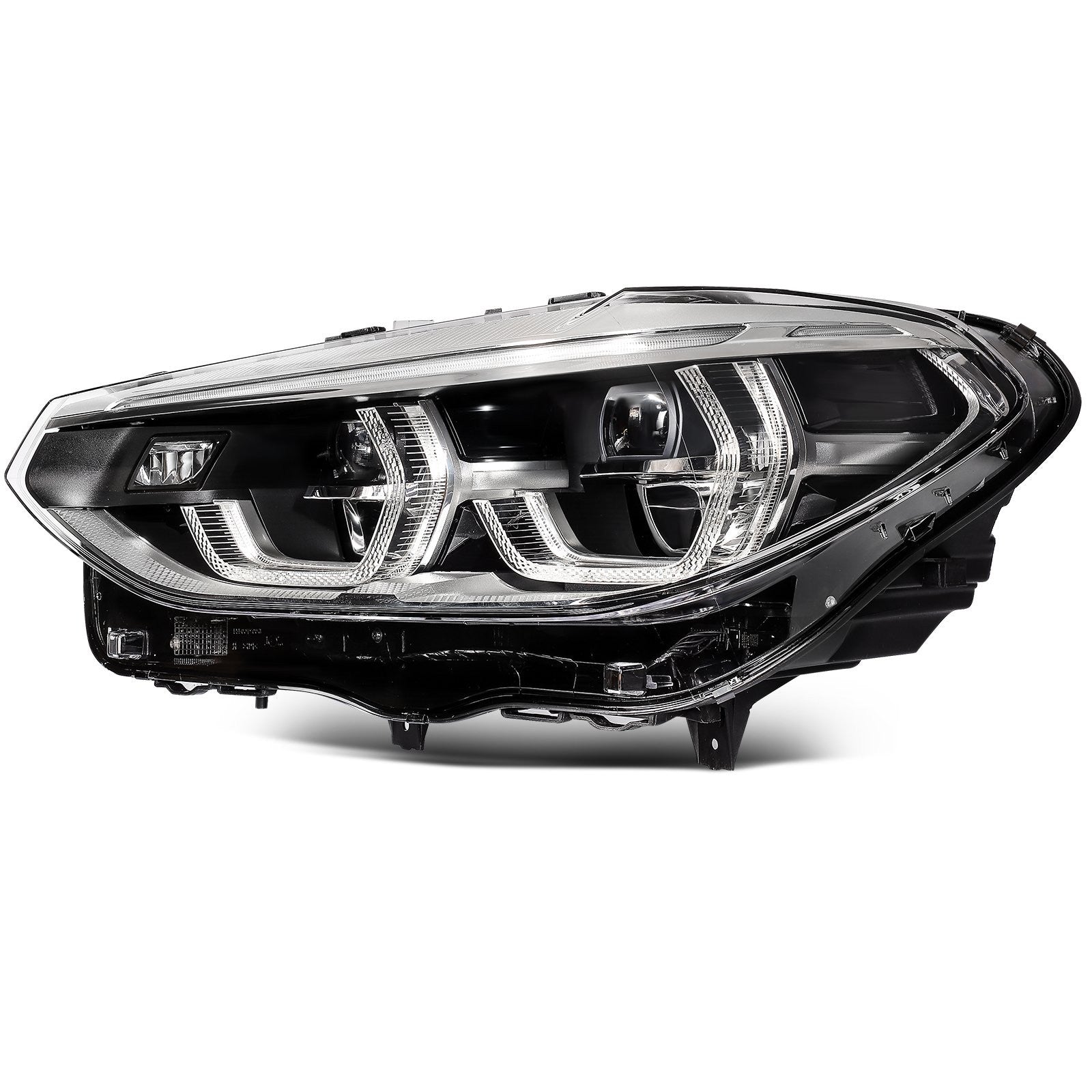 Driver Left Side LED Headlight Assembly For 2018-2021 BMW X3 X4 2.0L 3.0L Black 6B93BC-57