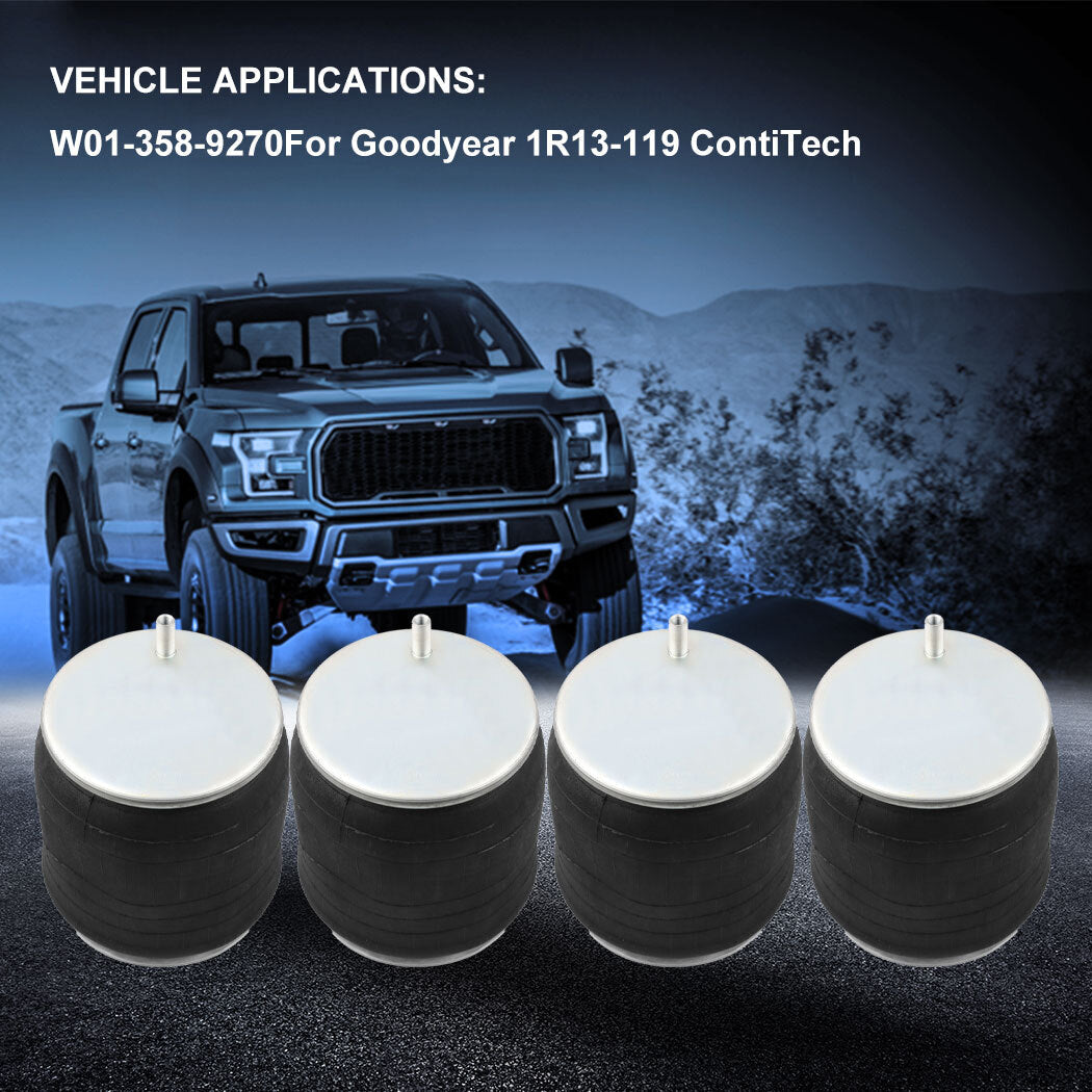 4PCS W01-358-9270 Air Suspension Bag Spring For Goodyear 1R13-119 ContiTech 6B93BC-57