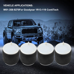 4PCS W01-358-9270 Air Suspension Bag Spring For Goodyear 1R13-119 ContiTech 6B93BC-57