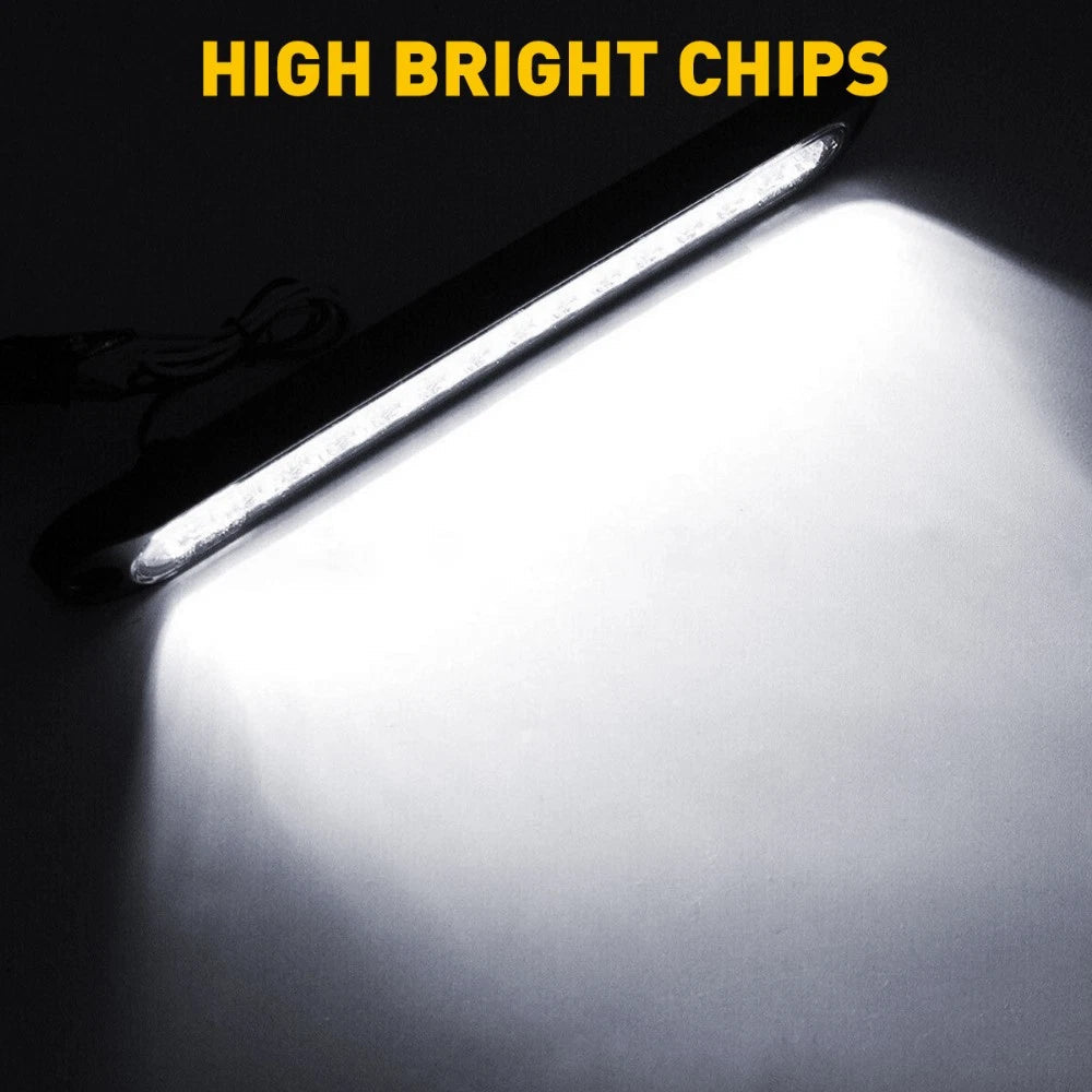 2x 10" White 15LED Truck Sealed Trailer Reverse Backup Bar Light Turn Tail Strip 6B93BC-57