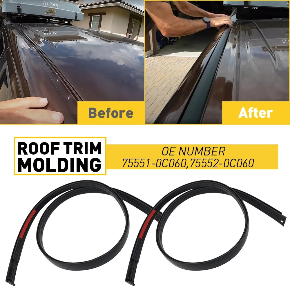 ROOF DRIP MOLDING For TUNDRA 07-21 CREW MAX LEFT & RIGHT 75552-0C060 75551-0C060 6B93BC-57