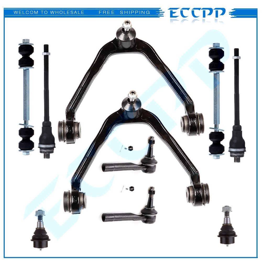 10x Front Control Arms Tie Rods Ball Joints Kit For 2002-2006 Cadillac Escalade KOEEP
