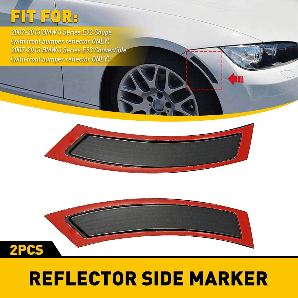 For 2007-13 BMW E92 328i E93 335i Front Bumper Smoke Reflector Side Marker Light 6B93BC-57