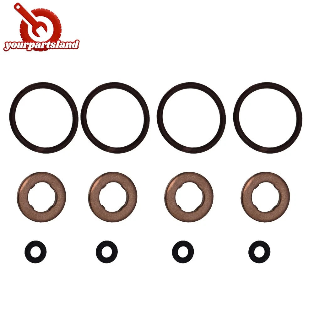 4 CYLINDER COMMON RAIL DIESEL INJECTOR SEAL KIT FOR VW AUDI TDI TOUAREG A8 A7 A6