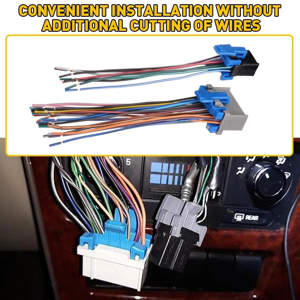 Factory Radio Reverse Stereo Wiring Harness Adapter For 2000-up GM Installtion 6B93BC-57
