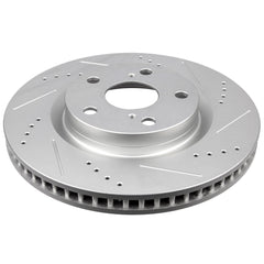 Front Drilled Slotted Brake Rotors Black Pair 2 for Toyota RAV4 Camry Scion tC 6B93BC-57