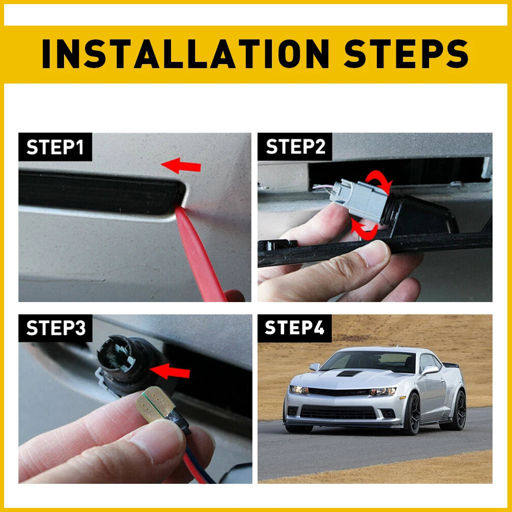 FOR 2010-2015 CHEVY CAMARO FRONT LED SIDE MARKER LIGHT BUMPER LAMPS SMOKED AMBER 6B93BC-57