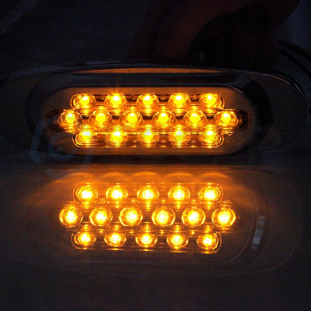 8X Amber 16 Led Side Marker Turn Lights for Kenworth Freightliner+ free lights 6B93BC-57