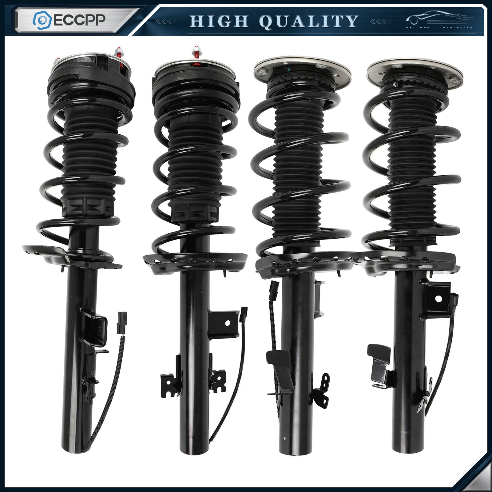 Full Set 4 Front Rear Shock Strut Assys w/Electric For Range Rover Evoque 12-18 6B93BC-57