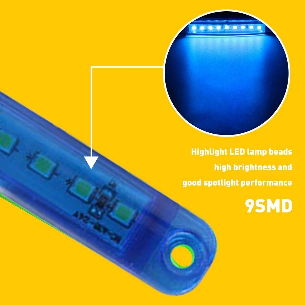 10X 12V Blue LED Side Clearance Marker Truck Trailer Van Lights Waterproof Lamp 6B93BC-57