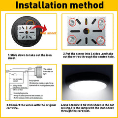 RV Interior LED Lights Switched Round Ceiling Light Fixture Camper Trailer 12V 6B93BC-57