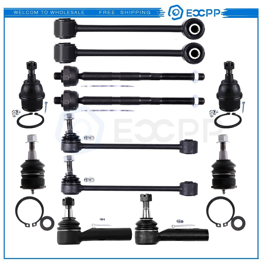 12PC Inner Outer Tie Rods Ball Joints Parts Fits Jeep Commander Grand Cherokee