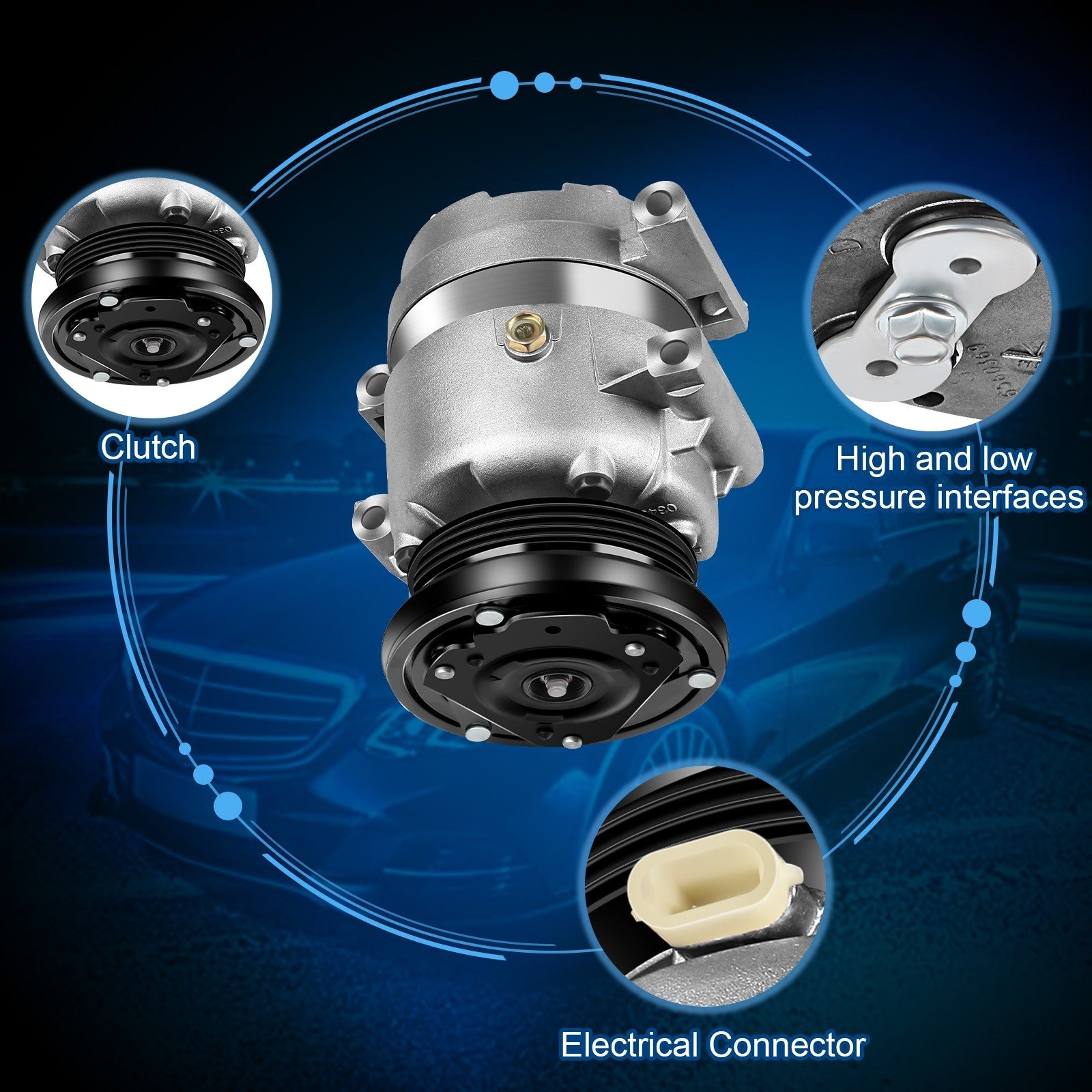 ECCPP A/C Compressor For 1998-2001 2002 Pontiac Firebird Chevrolet Camaro 5.7L ECCPP