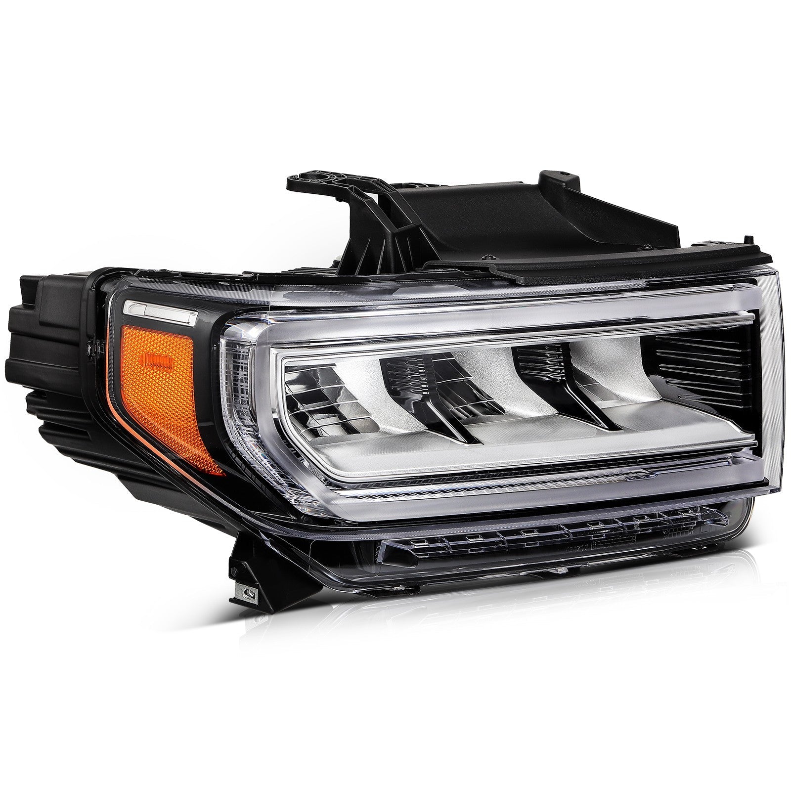 ECCPP LED Headlights Assembly For GMC Acadia 2020-2023 Pair Kit Black Amber 6B93BC-57