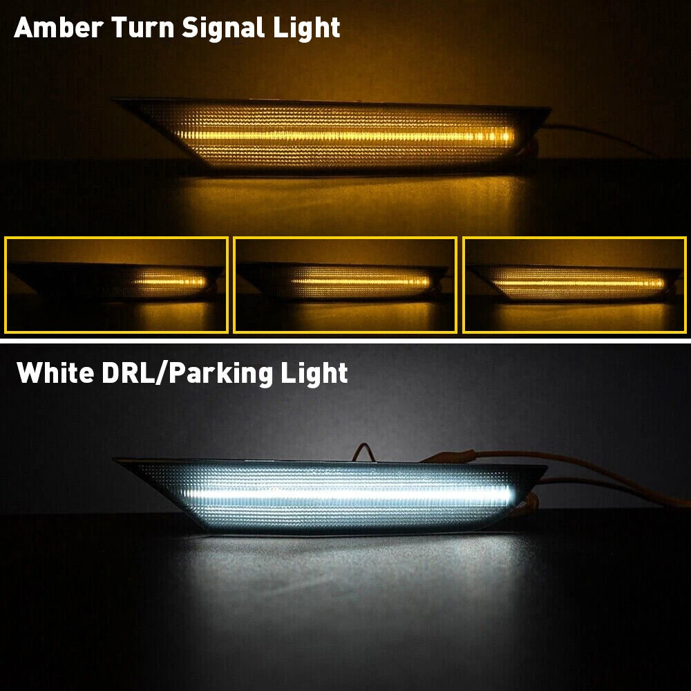 Smoked LED Bumper Side Lights Marker For 2003-2006 Infiniti Base G35 X Sedan 4DR 6B93BC-57