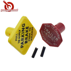 Valve Push Pull Parking Brake Knob & Trailer Air Supply Knob 2PCS 248433 290655 6B93BC-57